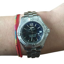 Breitling Uhr Stahl Silber Schwarz