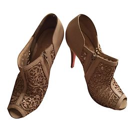 Décolleté Christian Louboutin Beige in Pelle