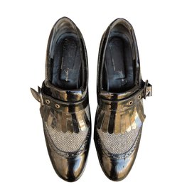 Scarpe con fibbia Robert Clergerie in tweed e vernice nera