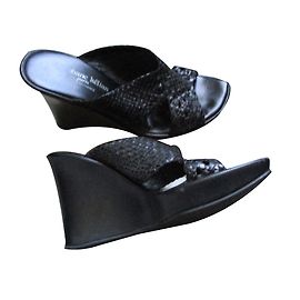 Mules Stéphane Kelian de cuero trenzado negro 36