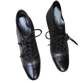 Scarpe derby in pelle taupe e marrone scuro - Autre Marque