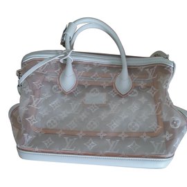 Louis Vuitton Alma Monogramm Tasche Weiß Transparent