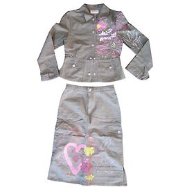 Conjunto de Saia e Jaqueta Christian Lacroix Algodão 11-12 anos