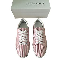 Sneakers Vanessa Bruno a Righe Rosse e Bianche Taglia 38