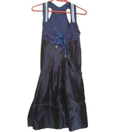 Marithé et François Girbaud Kurzes Kleid Marineblau