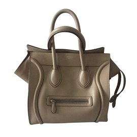 Borsa a mano Céline in pelle beige