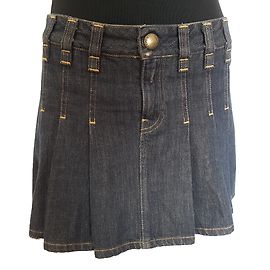 Autre Marque Gonna di jeans pieghettata REPLAY blu