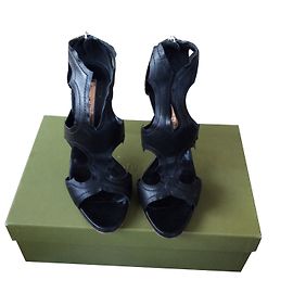 Sandali Rupert Sanderson Estelle in pelle nera
