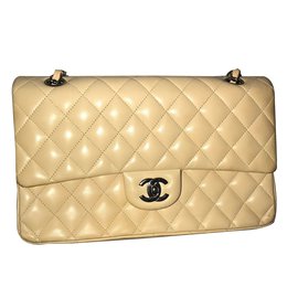 Borsa Chanel Timeless in pelle di agnello beige