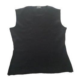 Chanel ärmelloses Tanktop aus Wolle und Mohair in Schwarz