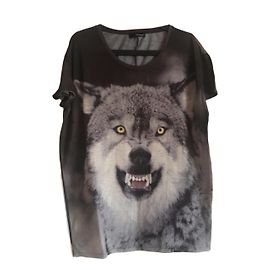 The Kooples Grey Cotton T-shirt L