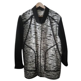 Giacca Iro Skyla Effetto Marmo Nero e Bianco Cotone