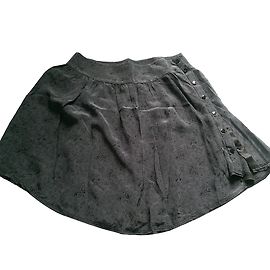 Falda de seda estampada Zadig & Voltaire Verde Marrón 40