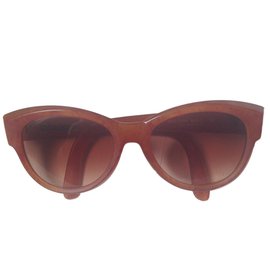 Lunettes de soleil géométriques Yves Saint Laurent Noisette