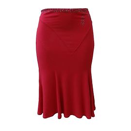 Blumarine Rock in Rot mit Swarovski Strass und Nieten