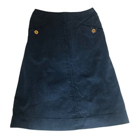 Falda vaquera de largo medio Céline azul