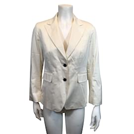 Gerard Darel Chaqueta Blazer de Algodón Crema