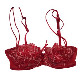 La Perla Sujetador de encaje rojo Talla 1C
