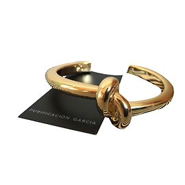 Purificacion Garcia Pulseira Purificación García em metal dourado com design de nó