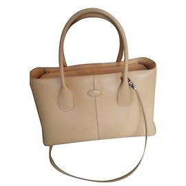 Borsa a mano Tod's D-Bag Beige in pelle vernice