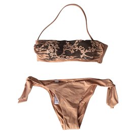 Bikini La Perla Beige con Lentejuelas