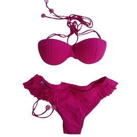 Traje de baño rojo La Perla de poliéster Talla 44