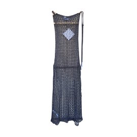 Vestido de playa La Perla Plateado de Viscosa Talla 42