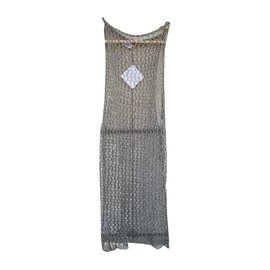 Vestido de playa La Perla Dorado de Viscosa Talla 42