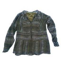 Blouse en soie Diane Von Furstenberg Marron Kaki