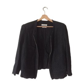 Chaqueta Isabel Marant N ° 1501 negra de algodón y lino