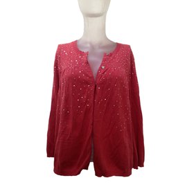 Strickjacke Pablo De Gerard Darel Rosa Rot Baumwolle Kaschmir