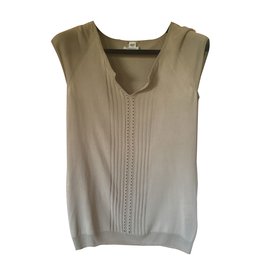 Hermès Sleeveless Viscose Top Beige