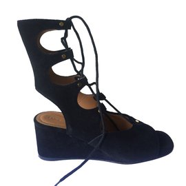 Sandali gladiatore Chloé in scamosciato nero