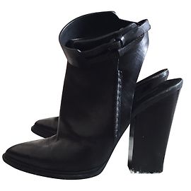 Stivaletti con tacco Alexander Wang in pelle nera