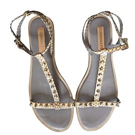 Sandalias Bcbg Max Azria de piel plateadas