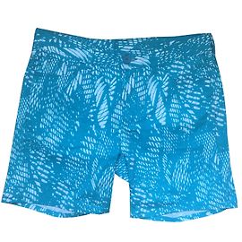 Shorts Mm6 de algodón turquesa y blanco
