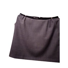 Falda de lana pata de gallo Pablo De Gerard Darel Negro Blanco