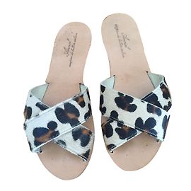 Mules Anniel in pelle stampa leopardata