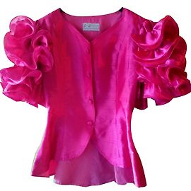 Autre Marque Top de satén de seda rosa Veni Infantino
