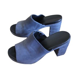 Autre Marque WHAT FOR Sandalen aus Leder in Preußischblau
