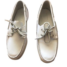 Mocassini Sebago Docksides in pelle bianca