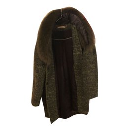 Abrigo Alice + Olivia de lana verde bosque