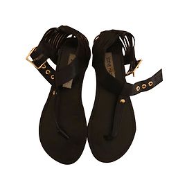 Sandalias Steve Madden de cuero negro talla 36
