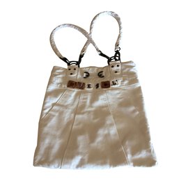 Borsa a mano Diesel in cotone bianco