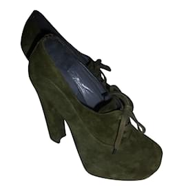 Décolleté Stéphane Kelian Scamosciato Verde Oliva 37