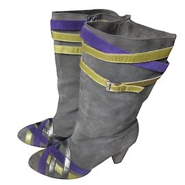 Erotokritos Khaki Deerskin Suede Boots