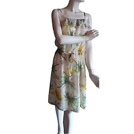 Autre Marque Vestido de verano amarillo con tirantes