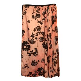 Max & Co Langer Plissierter Rock Rosa