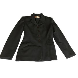 Irene Van Ryb Jacke aus Baumwolle Schwarz Größe 38