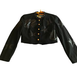 Moschino Cheap And Chic Short Jacket Black Cotton 38